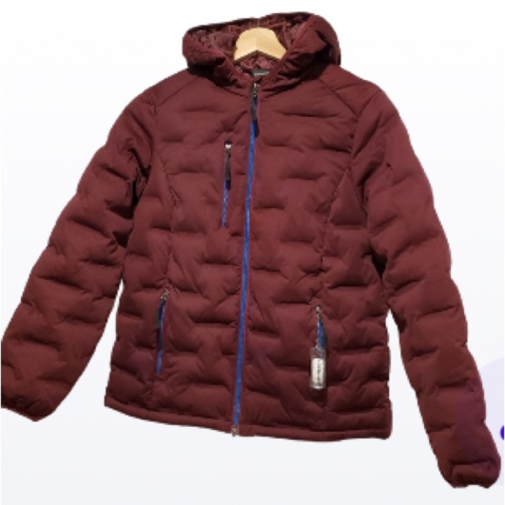 NORTH END BURGUNDY Insulated Warm-Logik Sub down Puffer Coat NWOTS